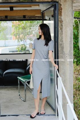 【门店同款】ENJOY夏季领钉珠褶皱裙 158044361