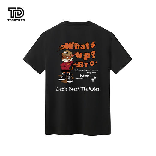 tdsports唐代运动潮牌卡通印花图案2024年夏季新款上衣T恤短袖 商品图1