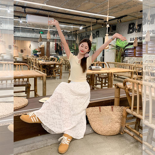 <曾小咸推荐>【韩系画报】两色半身裙 商品图4