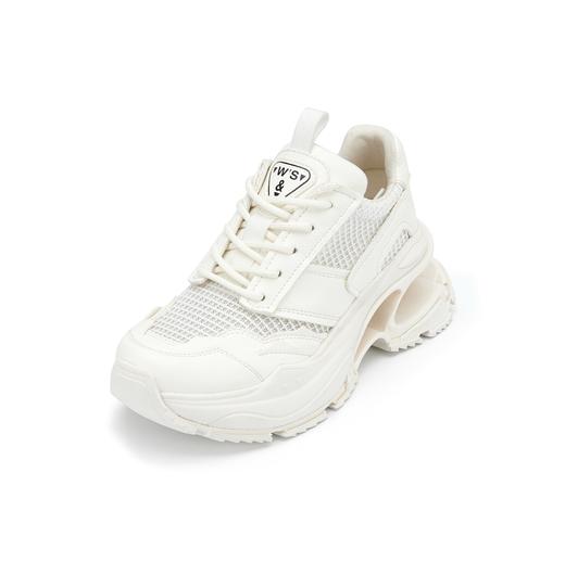 westory2024春季新款休闲厚底镂空气垫底超轻圆头百搭老爹鞋S24AM57041 商品图1