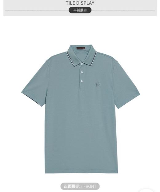 才子男装2024新夏款胸标休闲短袖 商品图2