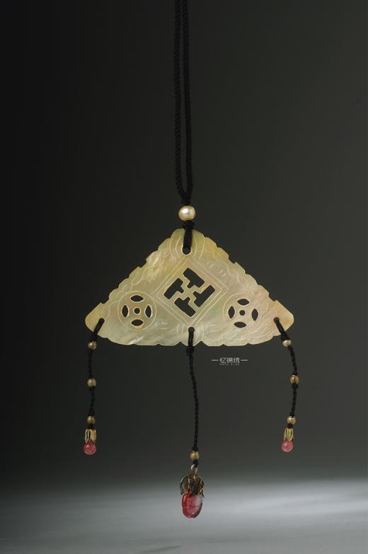 清代·老螺钿万字双钱纹吊坠 商品图1