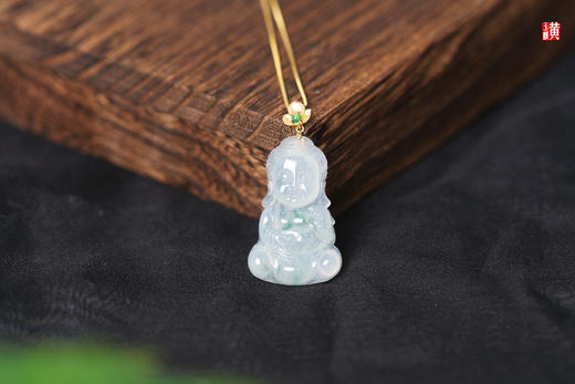 天然翡翠【宝宝佛】 镶嵌：18k 金扣 商品图0