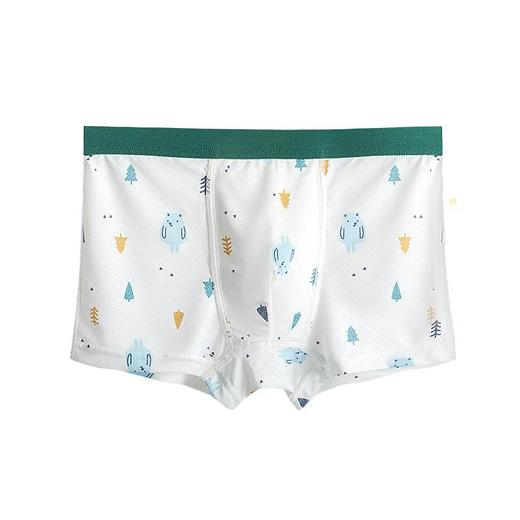 礼盒装夏季a类冰丝无痕高弹女童男童儿童内裤平角裤头 商品图4