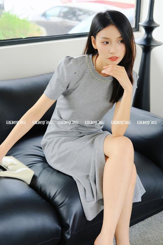 【门店同款】ENJOY夏季领钉珠褶皱裙 158044361 商品图3