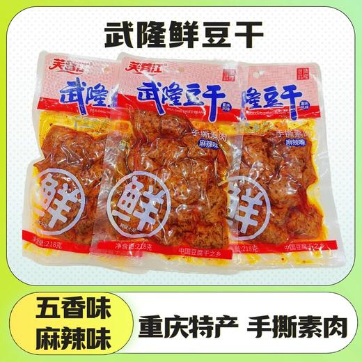 武隆鲜素肉手撕豆干（麻辣）218g 商品图2