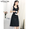 未风黑色拼接连衣裙女夏2024夏季新款女装气质假两件修身显瘦裙子 商品缩略图2