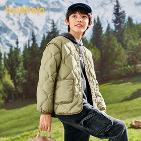 巴拉巴拉童装男童羽绒服秋冬季女小童中大童V领时尚保暖百搭外套