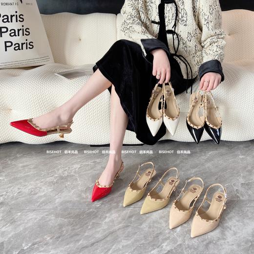 新品女士铆钉尖头时装中空鞋845B42551（W） 商品图0