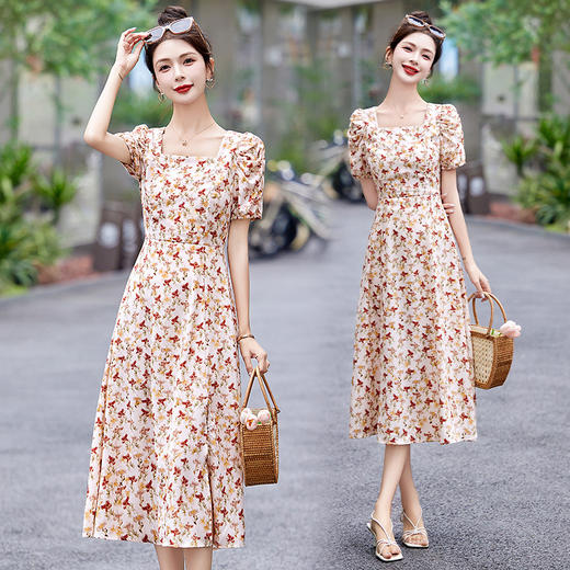 小碎花时尚，优雅大气连衣裙HR-BBL2865 商品图3
