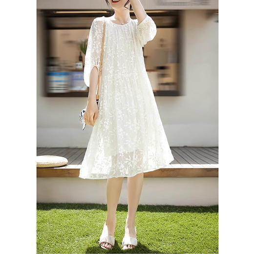 裁缝学苑AS254飘逸刺绣中长连衣裙纸样女装夏季裙子新款样板 商品图3