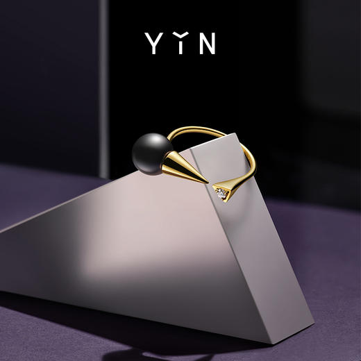 「莹」系列摩登大溪地珍珠戒指 商品图2