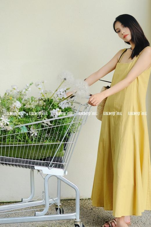 【门店同款】ENJOY夏季法式方领压褶连衣裙 157481105 商品图4