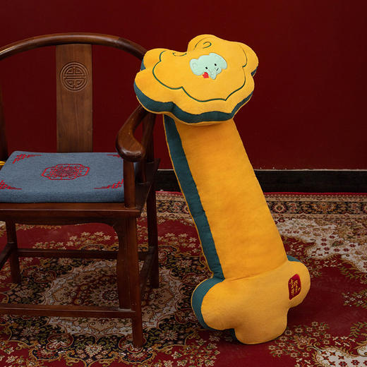 【新国风❗️国潮如意祥云抱枕】将如意装点入家，亲肤柔软玉兔绒，中国风女生侧睡觉夹腿靠枕长条腰靠沙发平安靠垫 商品图6