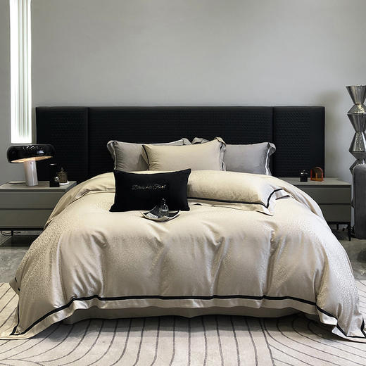 顶柔 天丝棉提花四件套 精致与奢华 天然贴肤、亲肤、爽滑感 商品图3