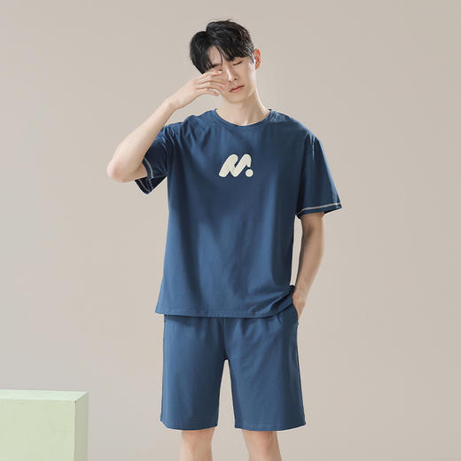 "雀说 【抗菌拉架棉】夏季情侣睡衣短袖纯棉休闲可外穿套装 4ZF-3E2800" 商品图11