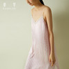 桑罗真丝吊带裙粉色条纹多巴胺连衣裙2024年夏季新款高级感睡裙 商品缩略图1