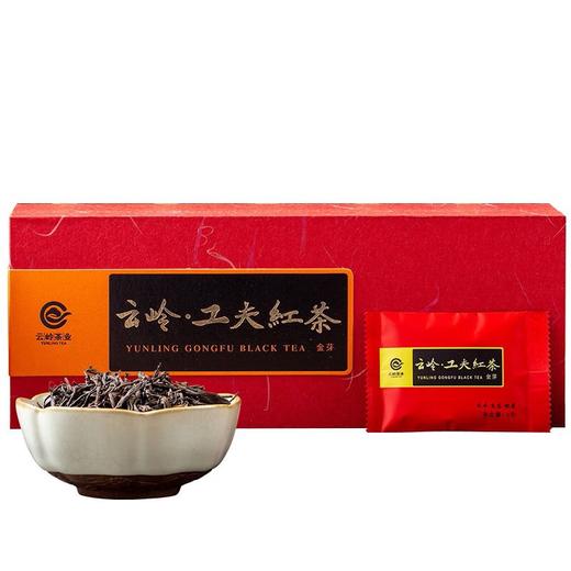 云岭茶业 工夫红茶(金芽)茶叶礼盒装重庆特产送礼送人 红色礼盒120g 商品图0