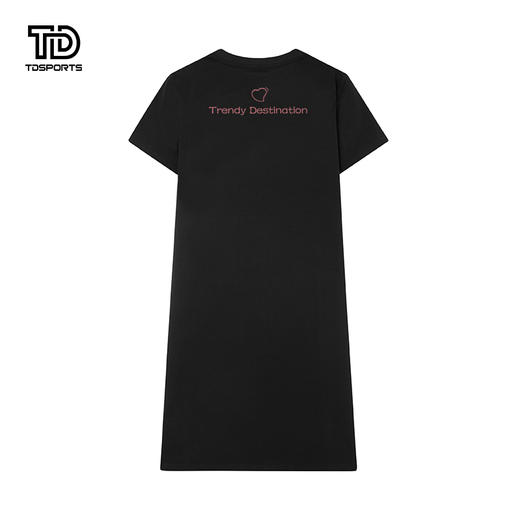 tdsports唐代运动潮牌卡通印花2024年夏季新款女装休闲圆领短袖连衣裙 商品图3
