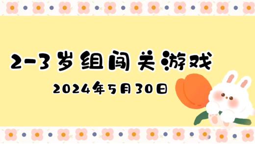 2024.5.30 2-3岁组亲子闯关游戏 商品图0