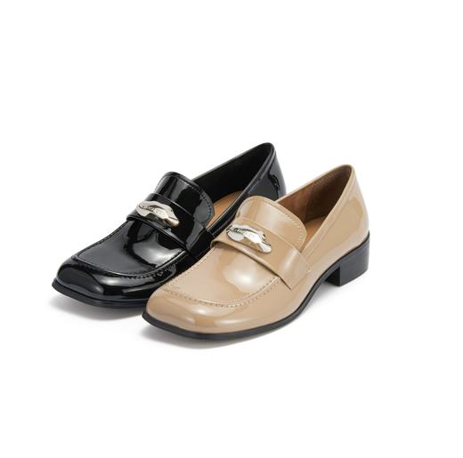 westory2024春季新款休闲厚底厚底低平跟超轻方头百搭乐福鞋S24AM57051 商品图0