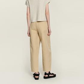 322工房亚麻休闲裤女新款春夏宽松显瘦百搭休闲外穿廓形收口长裤73306