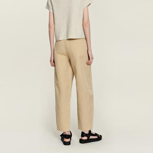 322工房亚麻休闲裤女新款春夏宽松显瘦百搭休闲外穿廓形收口长裤73306 商品图0