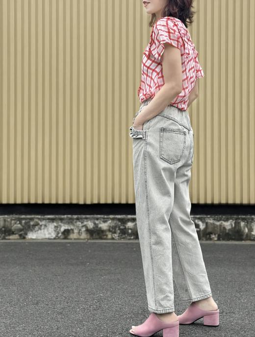 TYNVIE 荷叶边饰边牛仔裤-灰白 商品图12