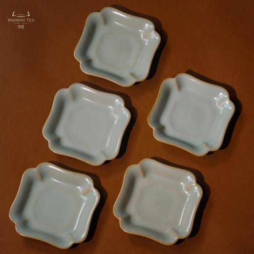 问鼎汝瓷鼎峰系列天青四叶杯碟 商品图0