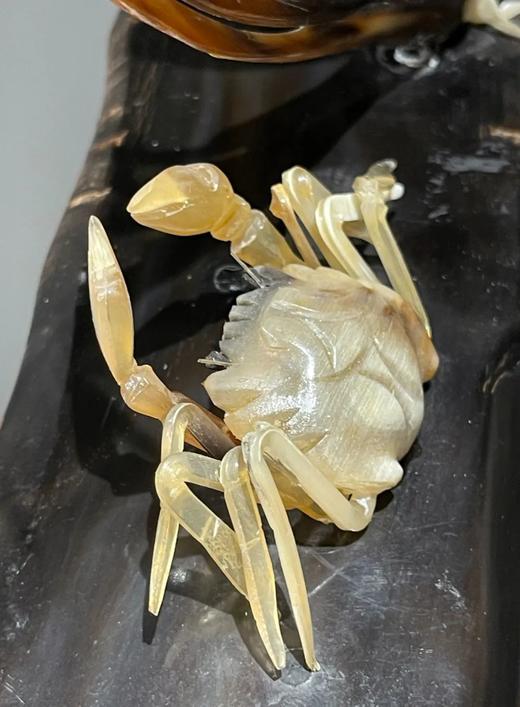 牛角巧雕案头笔筒摆件，顺丰包邮 商品图6