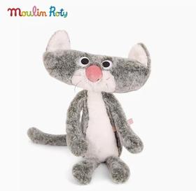 法国moulinroty法国儿童书籍玩偶系列-扁扁猫 高37厘米