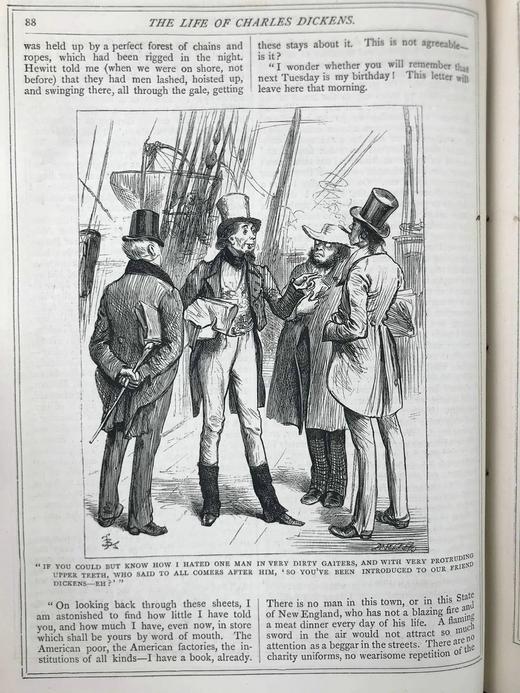 约19世纪后期 福斯特《狄更斯传》 狄更斯《非商业旅人/圣诞之书》 94幅插图 真皮精装16开 商品图12