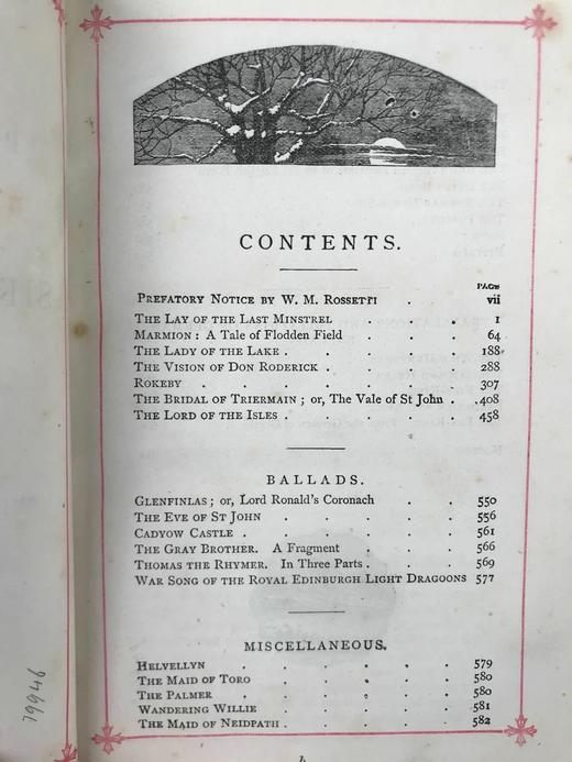 约19世纪后期 司各特诗集 7幅插图 全真皮精装32开 商品图4