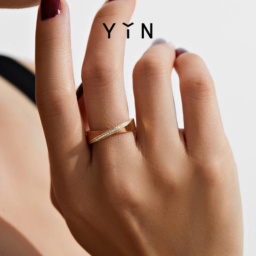 「隐」5.0扭转棱面钻石戒指 商品图1