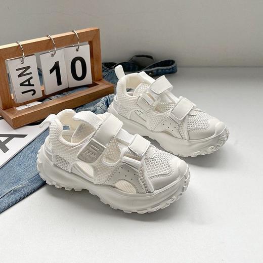 【网布鞋面，亲肤透气不捂脚】夏季新款儿童运动鞋 韩系凉鞋 镂空网面男童休闲鞋 轻便女童防滑跑鞋-QQ 商品图5