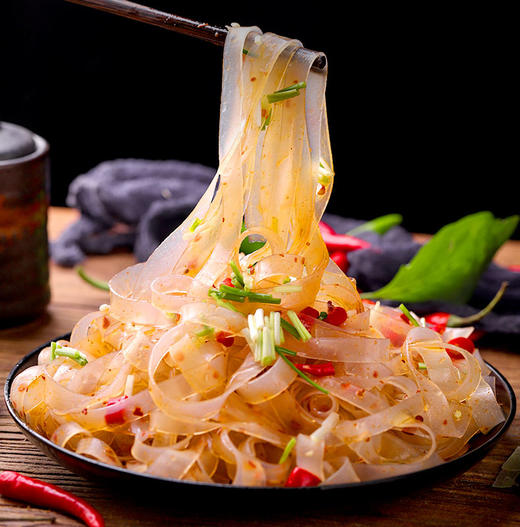 山药荞麦凉皮，9袋组合，精选新鲜铁棍山药和荞麦为原料，高营养，无添加，真材实料，粉皮纯净透亮，匠心之作，劲道爽滑，软糯适中，炖、拌、炒，吃法多样M 商品图2