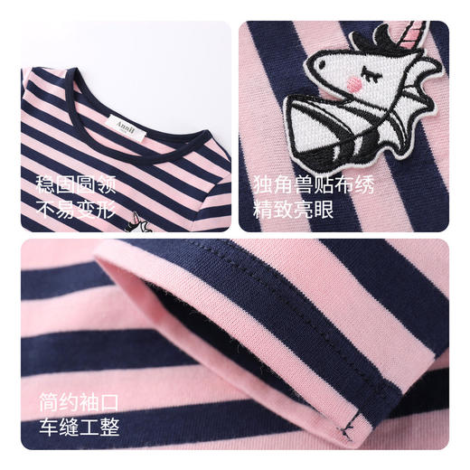 女童七分袖连衣裙春季新款安奈儿童装EG413110 商品图4