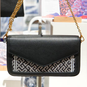 深山集市·黑色锡绣麻将包