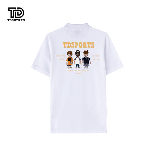 tdsports唐代运动国潮风潮牌卡通印花2024年夏季新款上衣短袖POLO衫 商品图1