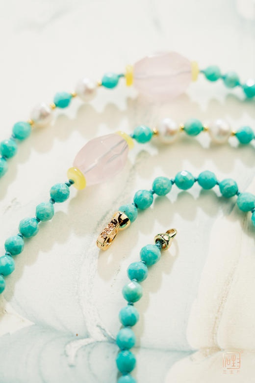 天河石粉水晶珍珠国风多用长链 商品图4