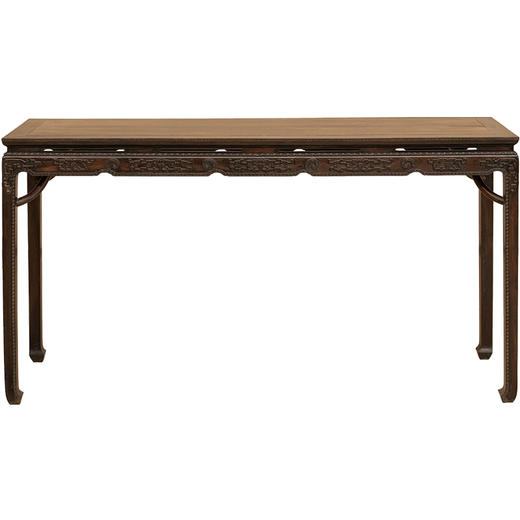 清 紫檀霸王枨马蹄腿拐子纹条桌 商品图5