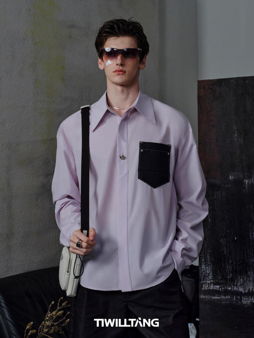 TIWILLTANG启世录“日暮晨昏”结构皮口袋防晒衬衫 商品图4