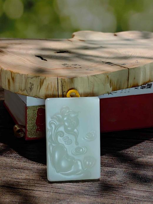 和田玉【和和美美】牌子项坠 商品图4