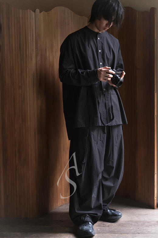 Toogood  男士原色条纹/黑色PEDLAR立领长衬衫 商品图7