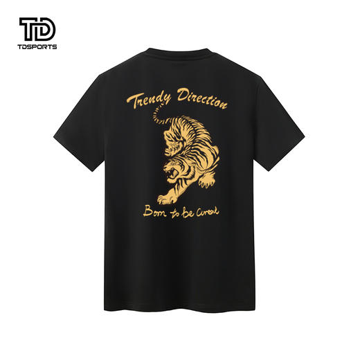 tdsports唐代运动潮牌国潮风老虎印花休闲圆领短袖上衣T恤短袖 商品图1