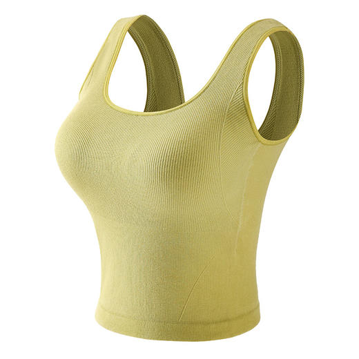 夏季【方领宽肩带背心】冰感美背打底 固定杯露脐款内衣 冰感吸湿可外穿 商品图4