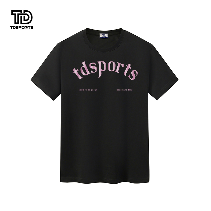 tdsports唐代运动国潮风潮牌字母印花2024年夏季新款上衣T恤短袖