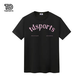 tdsports唐代运动国潮风潮牌字母印花2024年夏季新款上衣T恤短袖