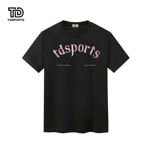 tdsports唐代运动国潮风潮牌字母印花2024年夏季新款上衣T恤短袖 商品图0