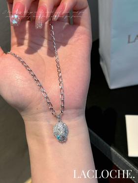 【品牌授权】肖战王一博同款 传奇品牌LACLOCHE情侣同款狮子头海蓝宝石项链